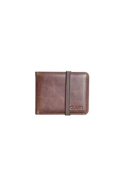 GUARD Elastic Sports Genuine Leather Antique Brown Wallet - Grd2403xw22535