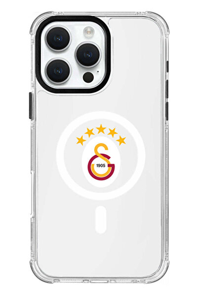 Galatasaray iPhone 16 Pro Max Uyumlu Galatasaray 5 Yıldız Magsafe Lisanslı Telefon Kılıfı
