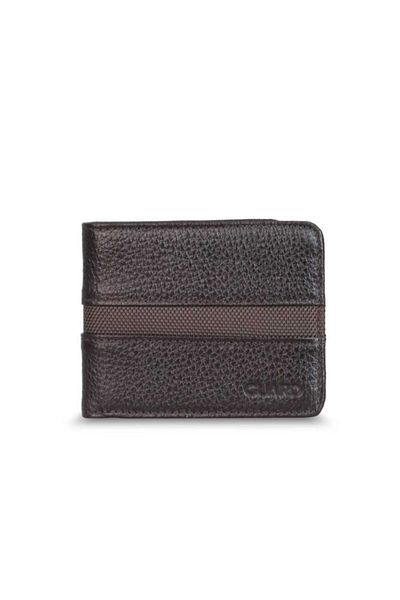 GUARD Brown Sports Striped Leather Men's Wallet - Grd2403Xw22527