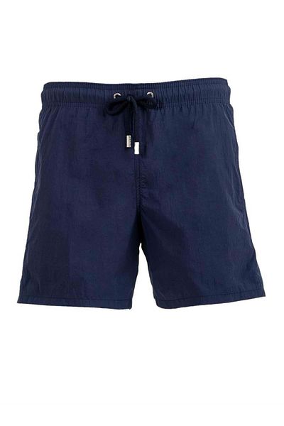 Miami Beach Ανδρικά σορτς μαγιό Navy Nylon - Υδατοαπωθητικό, Μονόχρωμο, Κατάλληλο για Παραλία και Θάλασσα - 540-Navy