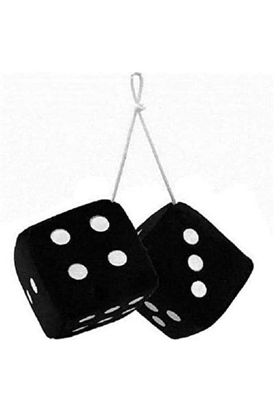 Generic Car Hanging Air Freshener Perfume Dice Pair - Pack Of 2 Black Color Perfume Dice