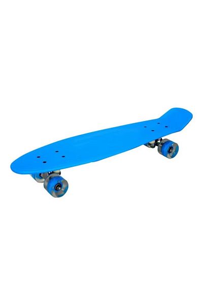 Cool Baby 4-wheel Wooden Lightweight Skateboard With Led Light Blue For Kids And Adults 56x10x15cm
