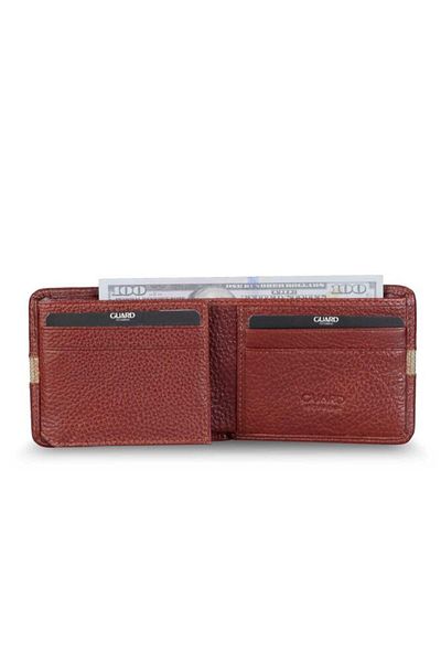 GUARD Tan Sports Striped Leather Men's Wallet - Grd2403xw22142