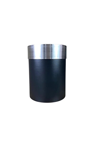 Cihan Çiçekçilik Yuvarlak paslanmaz saksı gümüş kemerli 30x40 cm