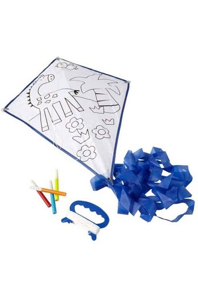 Generic Vitacelli DIY Kites For Kids Kite Making Kit Bulk Decorating Coloring Kite Blue Beach Kite