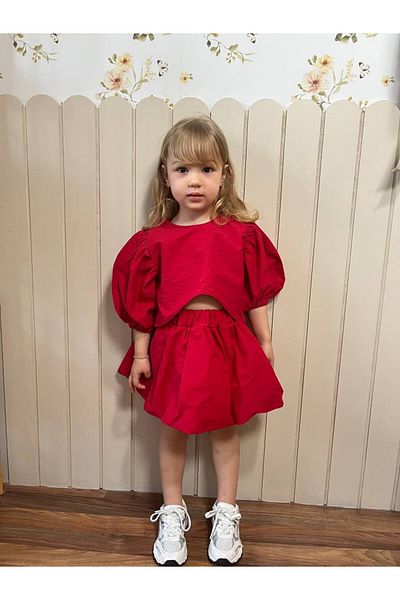TİJK Girl's Skirted Crop Suit