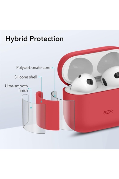 ESR Protective case for AirPods 3 2021 Esr, silicone, red
