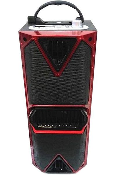 rexa Portable Wireless Speaker and Sound System with Trolley with Mic & Remote Control Black