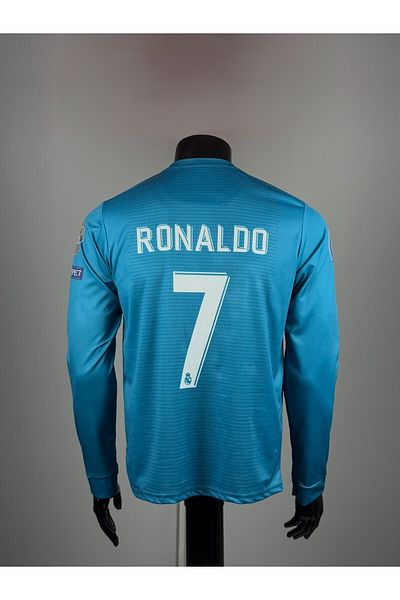 After Party Λήγκη Real Madri'd Ronaldo 2018 τιρκουάζ ποδόσφαιρο Μακρυμάνικη φανέλα ενηλίκων VS SPORTS SINGLET
