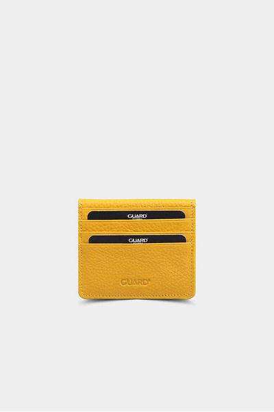 GUARD Yellow Patch Design Leather Card Holder - Grd2403xw22177