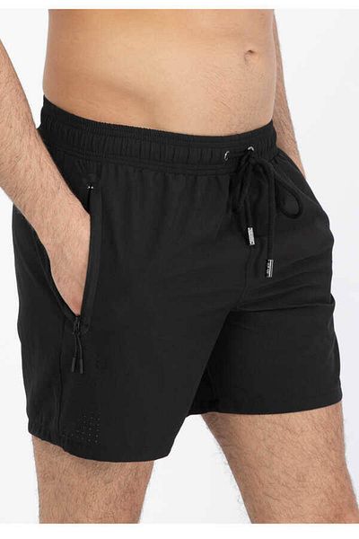 Miami Beach Μαύρο Lycra Water Repellent Ανδρικό Σορτς Μαγιό Πισίνας 2 001