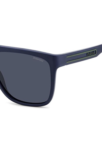Polaroid Polarized Sunglasses Men Pld 2162/s Fll/c3 56, Plastic, Blue, 56 Mm