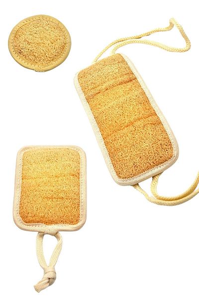 xdeonss Natural Pumpkin Fiber 3-Piece Bath Bath Washcloth Set (FACE, BODY, BACK) Set5