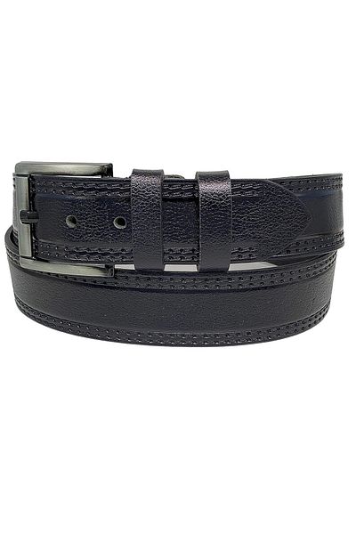 Süzer Deri Black Genuine Leather Patterned Model 4.5 cm Sport Denim Belt - 500-28