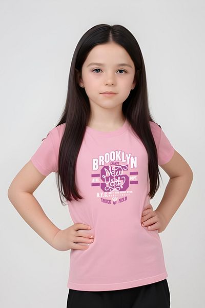 FYK KİDS Girl's Broklyn 95 Printed Lower-Top Suit