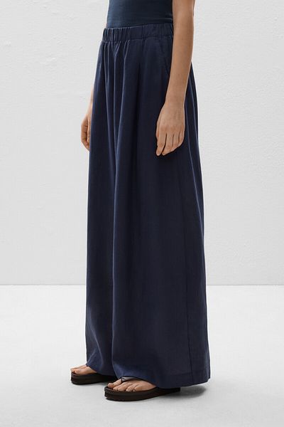 Oysho 100% Linen Straight Cut Wide Pants