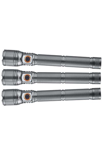 sonashi Rechargeable LED Torch with Zoom Function | 6000mAh Battery with Type-C Charging | 1000 Mete