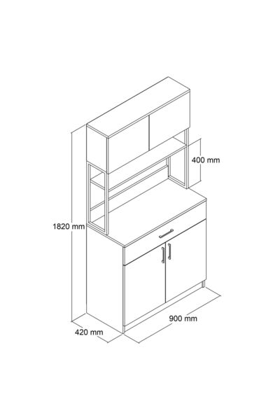 ROEWOOD 2 Kapaklı Kahve Köşesi Beyaz