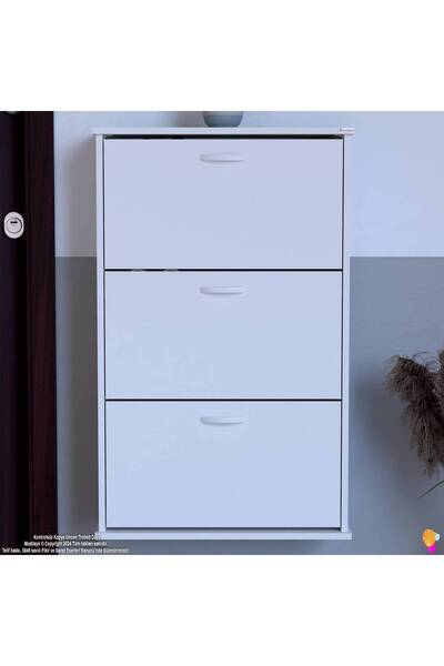 Modilayn VARBİ Asma Kapı Önü 72 x 115 x 25,5 cm’ lik 3 Düşer Kapak 6 Göz Bölmeli Ayakkabılık