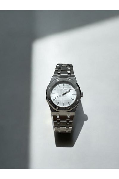 MAC CENTER Steel Men's Wristwatch-Gift Package Made-Steel Men's Wristwatch-Steel Cord-Patek Model
