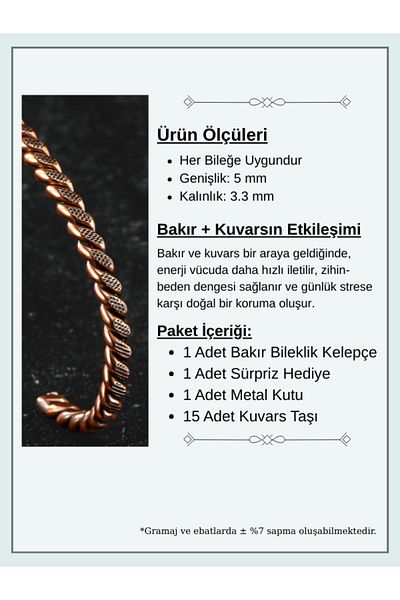 OSMANLI GÜMÜŞ Men's Copper Bracelet