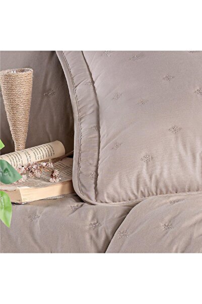 ROYAM Clasy Microfiber Embroidered Double Bed Cover Set Aspendos