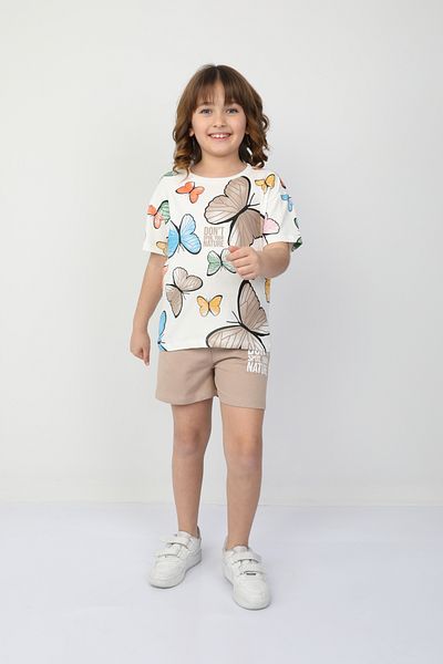 e-çocuk Butterfly and Don t Spoil Ypur Nature Printed Set 6433