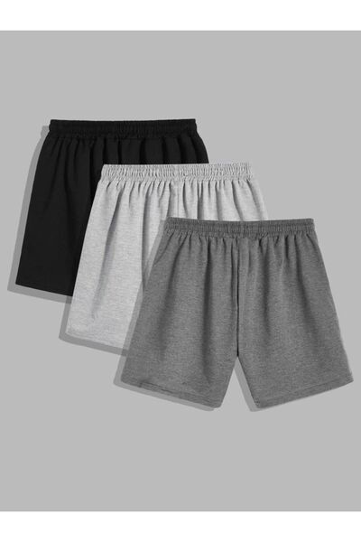 UYN SPORT Multiple Relaxed Cut Short Shorts Grey-Black-Anthracite
