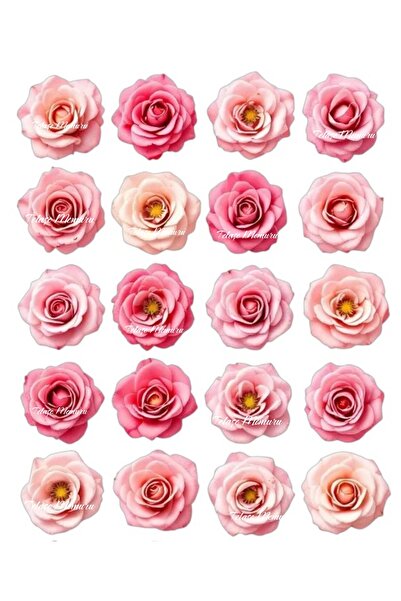 telaşe memuru Yenilebilir Çiçek Pasta Süsü - Yenilebilir Gül - Kağıt Pasta Sü...