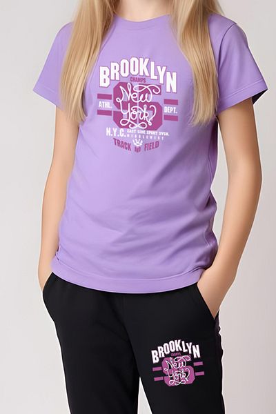 FYK KİDS Girl's Broklyn 95 Printed Lower-Top Suit