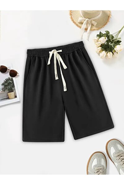 yx yustex sport Pantaloni scurți de damă din Lycra neagră, elastici, care eli...