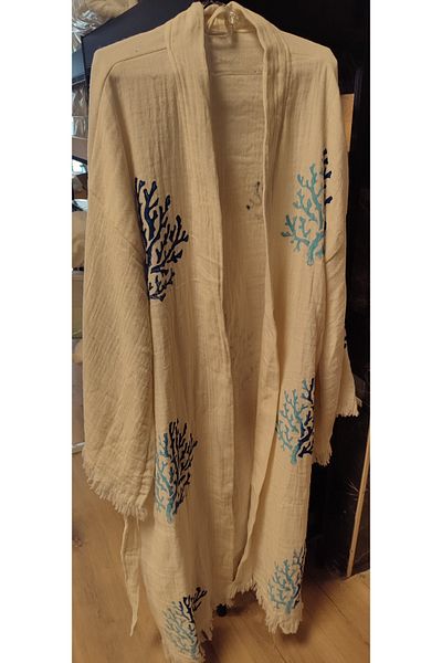 SS HOME CONCEPT Kaftan Muslin 100% Cotton Bathrobe Kimono