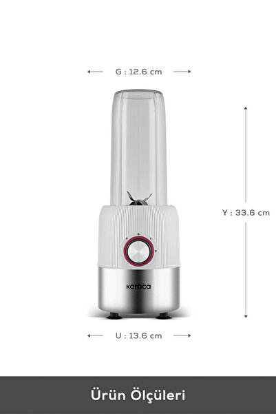 Karaca Blend & Rush Inox Personal Kişisel Smoothie Blender White