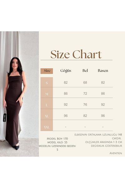 Aventien Rochie maxi maro amară cu detaliu drapat