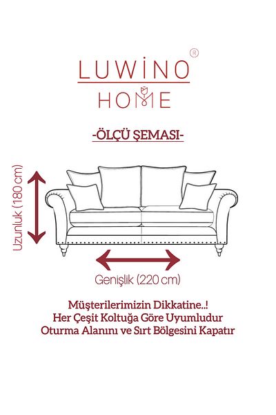 LUWİNO HOME Renge Color Husa scaun cu legare manuala 180*220 CM