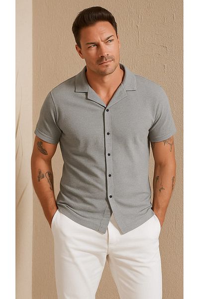 ROCKBLACK Men's Summer Short Sleeve Lycra New Season Shirt