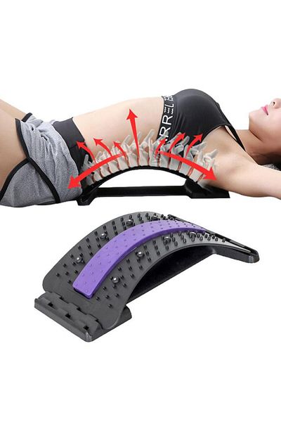 MACVI Dispozitiv 2 in 1 pentru Masaj si Stretching Macvi® ,Lombari, 3 Trepte de Ajustare