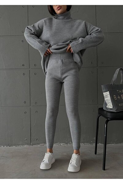 NZL TEKSTİL DGN'S SPORTSWEAR- 2'Lİ KADIN KAZAK-PANTOLON TAKIM