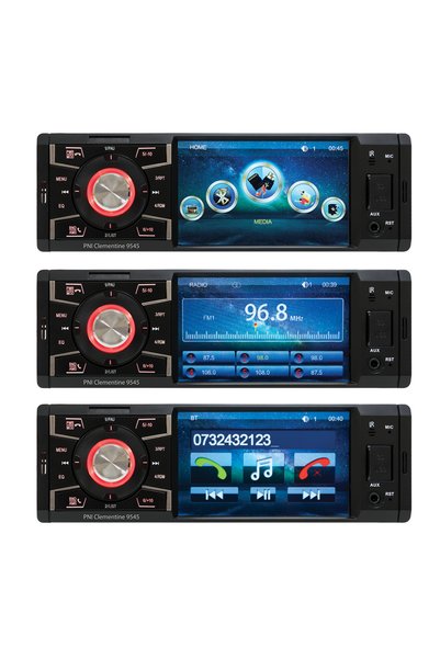PNI Radio auto cu MP5, Clementine 9545, ecran 1din de 4 inci, 50lx4