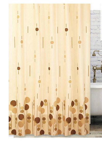 Zethome Κουρτίνα μπάνιου 2x120x200 Διπλό φτερό κουρτίνα ντους με δαχτυλίδι δώρο Κουρτίνα καμπίνας ντους 6022 Καφέ