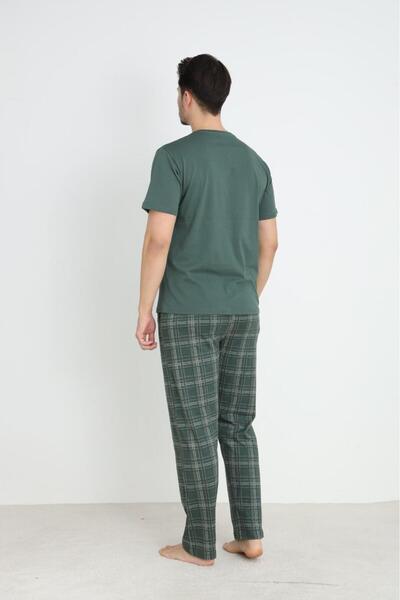 CALİA Чоловічий літній піжамний комплект з короткими рукавами та кишенями, 100% бавовна, НОВИЙ СЕЗОН