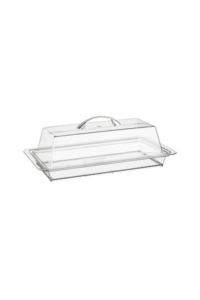 Dania Clear acrylic cake and pastry case with cover, size 40*22 cm