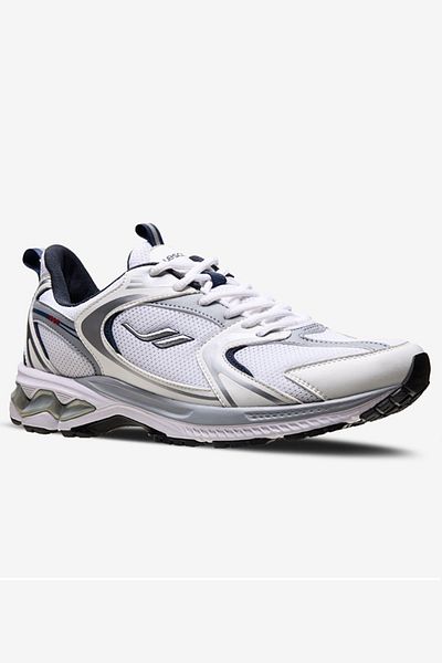 Lescon Unisex White Navy Blue Running Walking Sports Shoes