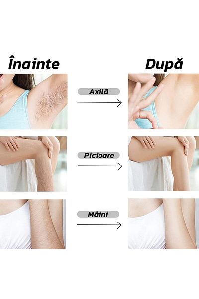 MACVI Epilator Macvi® cu Cristale, Fara Durere, Portabil, Unisex, IP67, Auriu