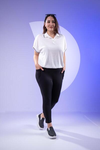 Roxxlen 1122556 Μπλούζα με ριμπ λαιμόκοψη πόλο