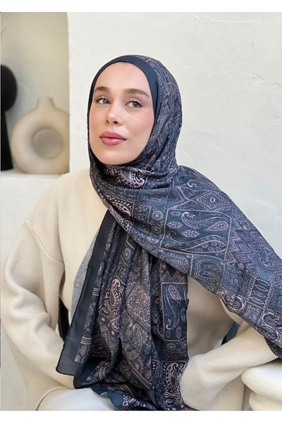 Modakaşmir Siena Pattern Smoked Powder Pink Cotton Shawl