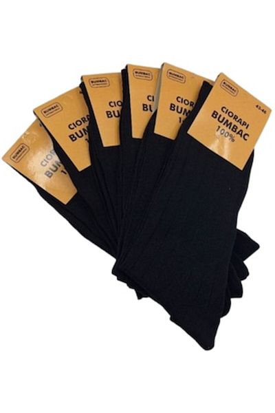 OEM Set of 6 socks 100% cotton 43-46 Black