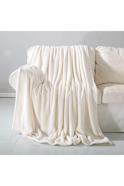 Mislina Home Deluxe Wellsoft Blanket Cream Double 200X220 cm