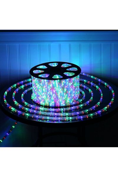MACVI Instalatie de Craciun Tip Furtun Luminos Macvi® pentru Exterior, Lungime 10m, Multicolor