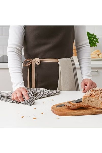 rexa Tea Towel Square Stripe Grey Beige 50x70 Cm